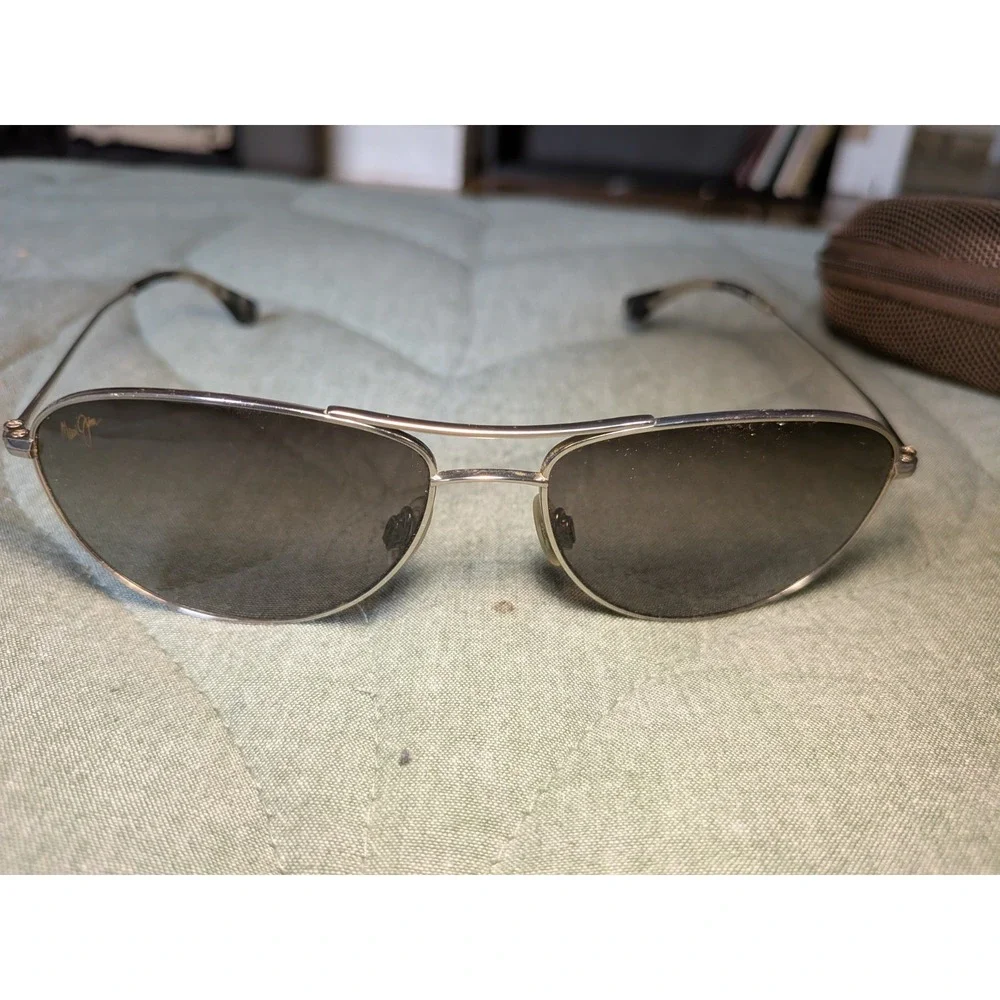 MAUI JIM Baby Beach MJ 245-17 Silver with Grey POLARIZED Sunglasses JAPAN